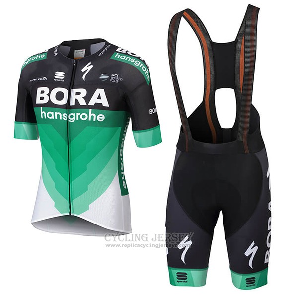 2018 Cycling Jersey Bora Green Short Sleeve and Bib Short